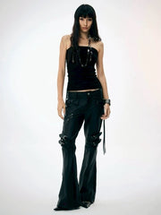 【DND4DES】Waxed Lace-Up Pants