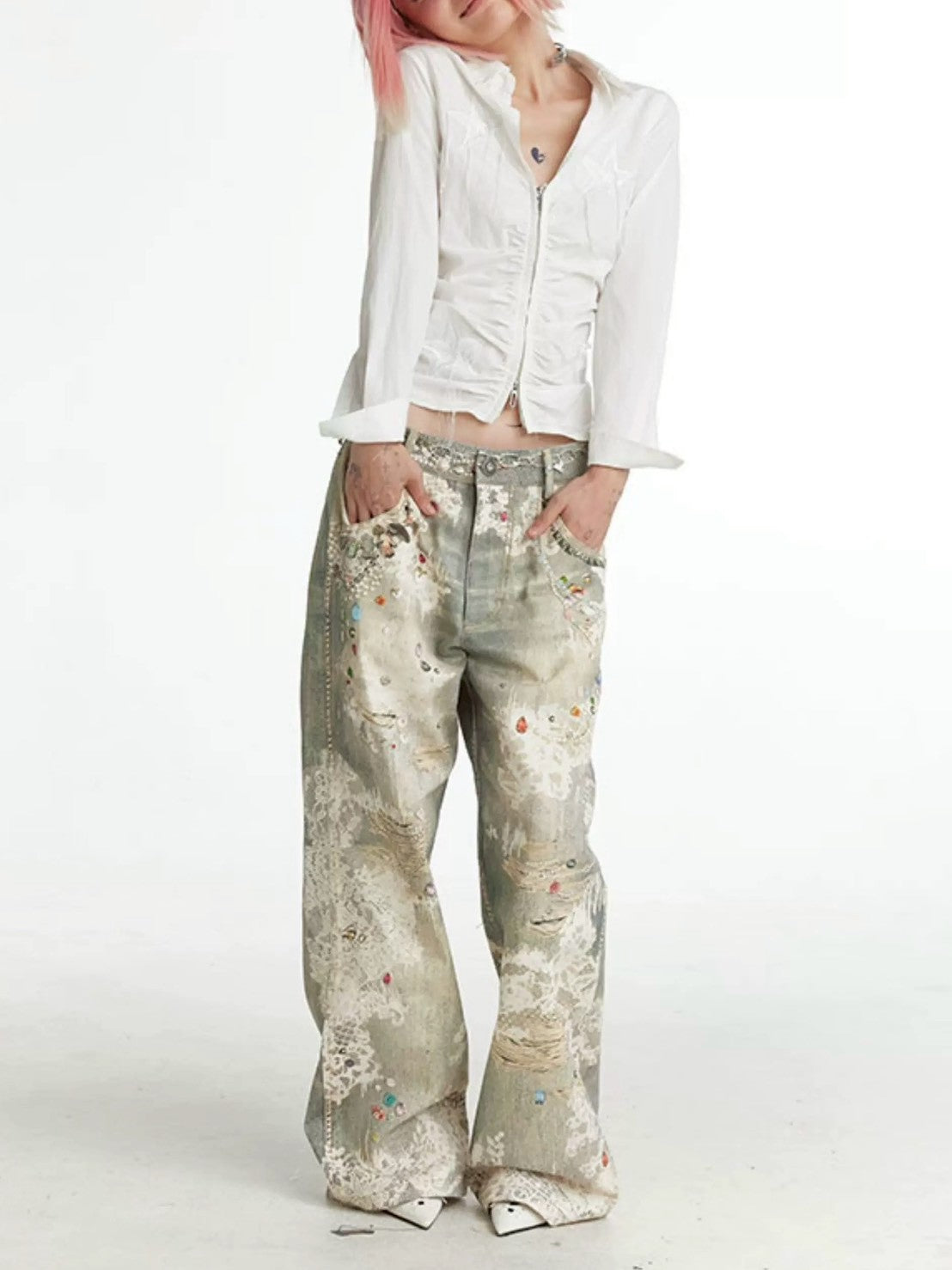 【DND4DES】All-Over Lace Pants