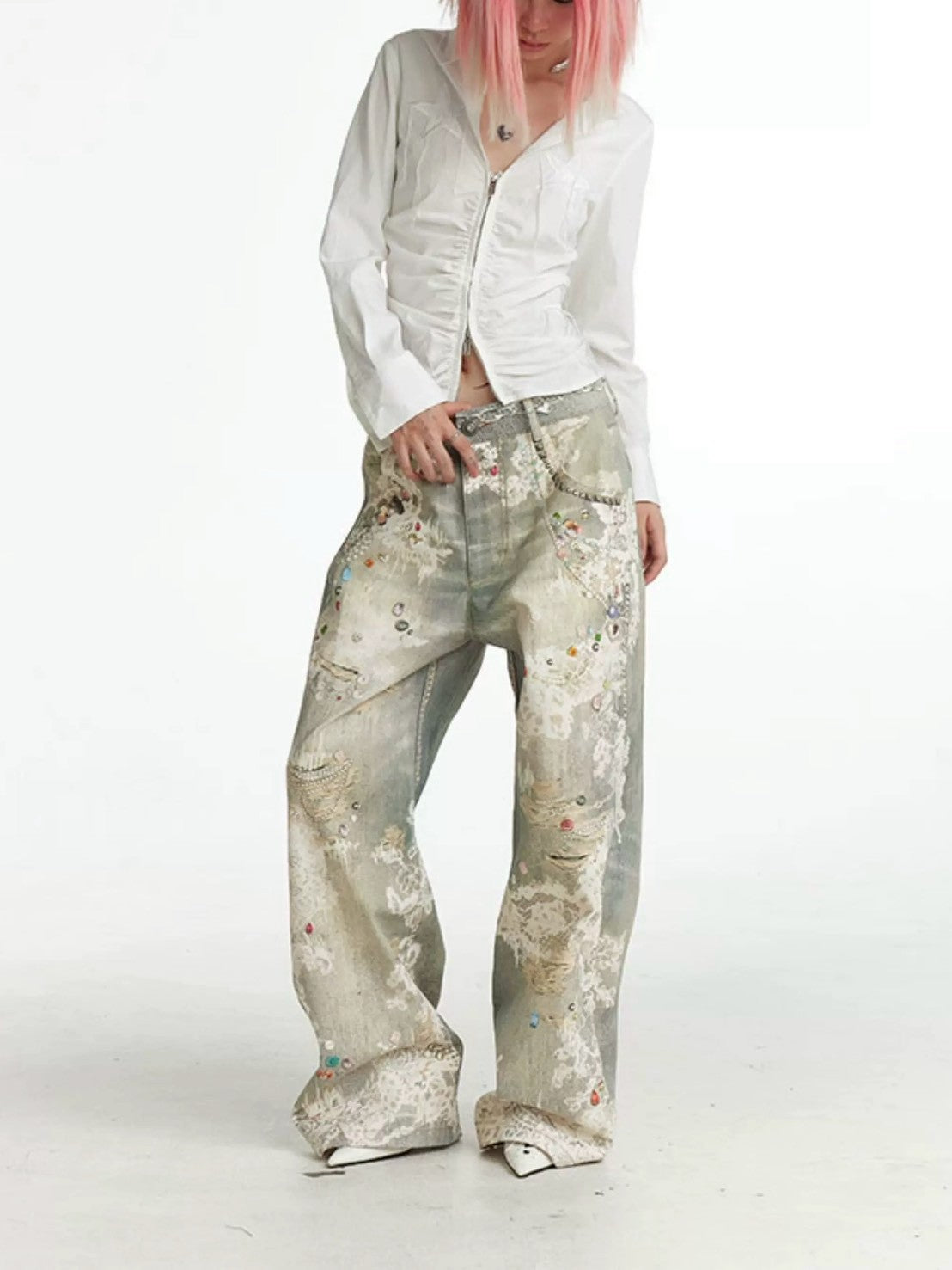 【DND4DES】All-Over Lace Pants