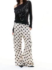 【DND4DES】Tencel Linen Polka Dot Cargo Pants