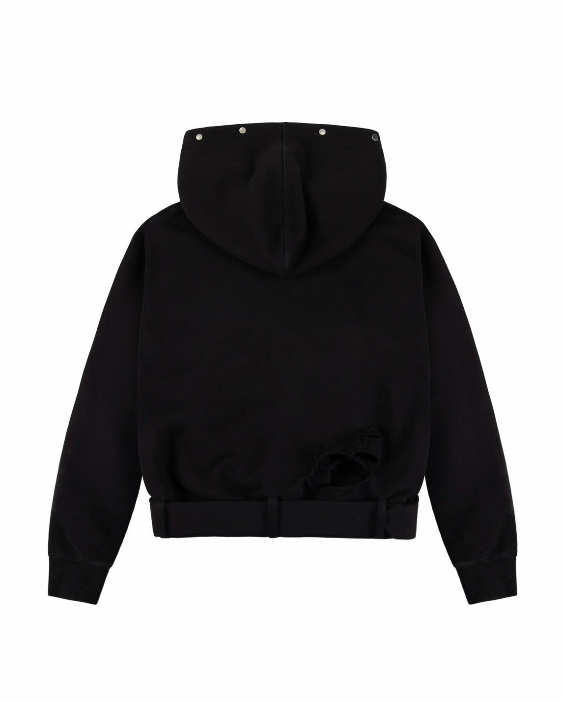 【EYEER】Belted Fur Hoodie Zip-up