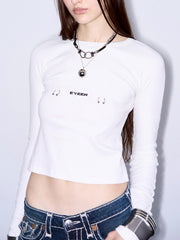 【EYEER】Piercing Long Sleeve Tee