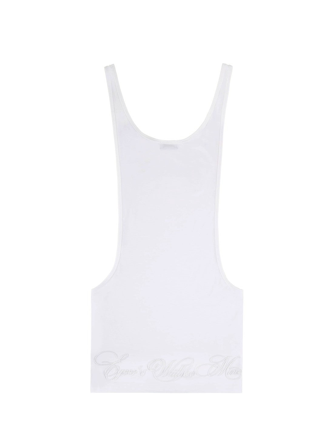 【EYEER】Script Logo Deep U-Neck Sleeveless