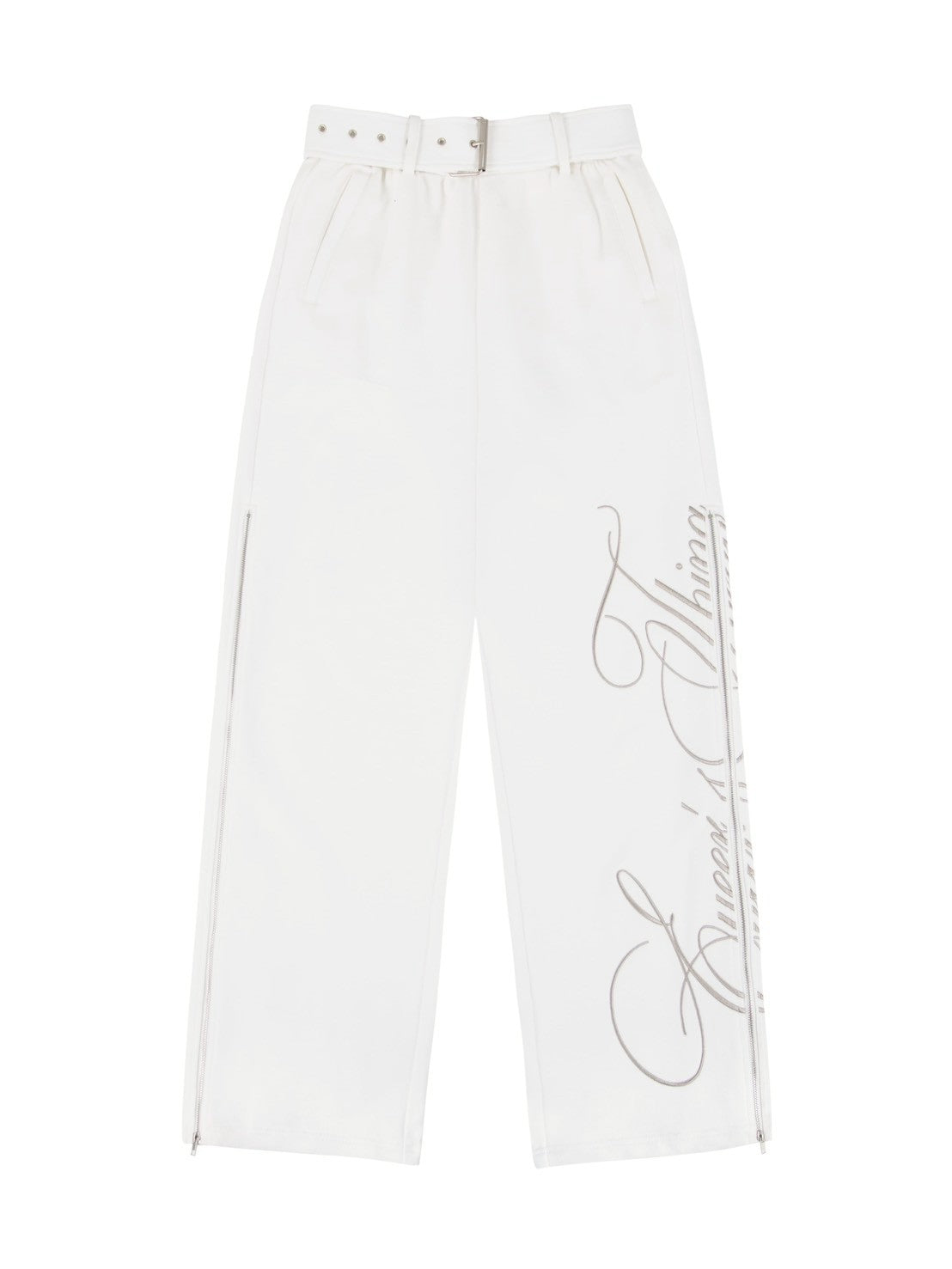 【EYEER】Belted Zip-up Sweatpants