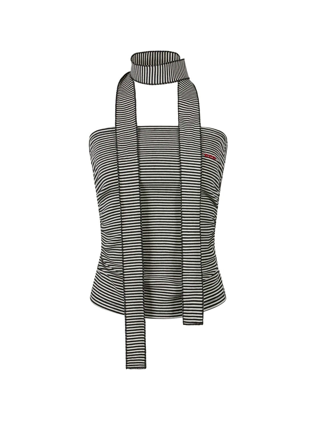 【EYEER】Basic Logo Stripe Tube Top