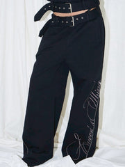 【EYEER】Belted Zip-up Sweatpants