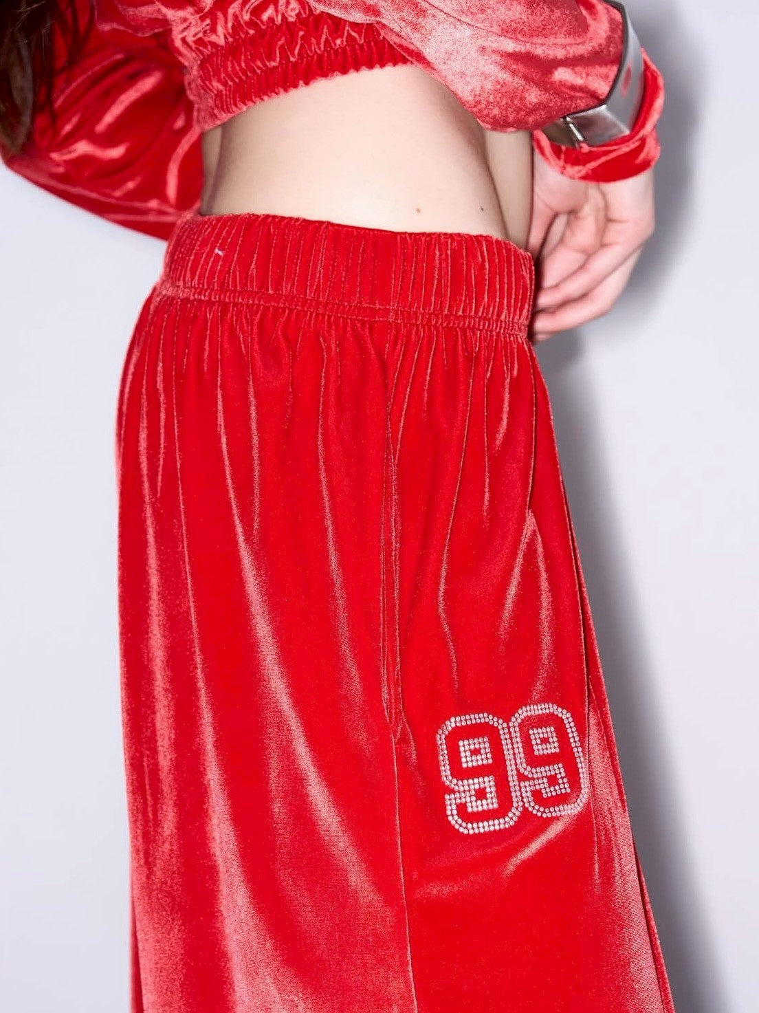 【EYEER】Hotfix Velvet 2way Jogger Pants