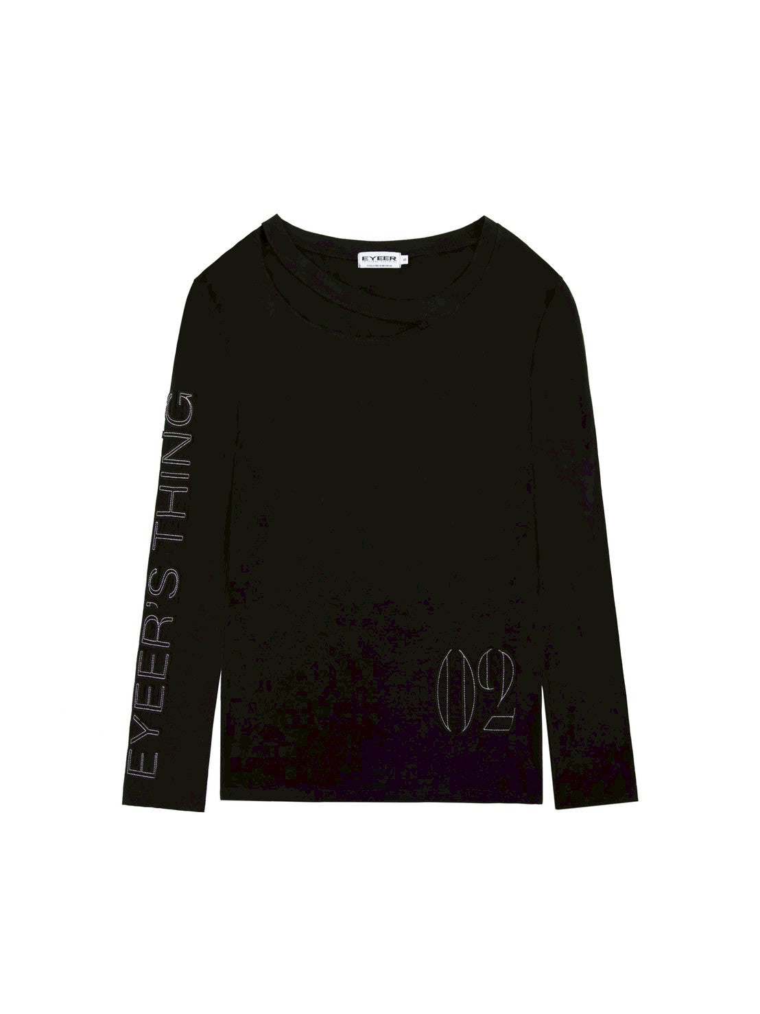【EYEER】02 Logo One Shoulder Long Sleeve