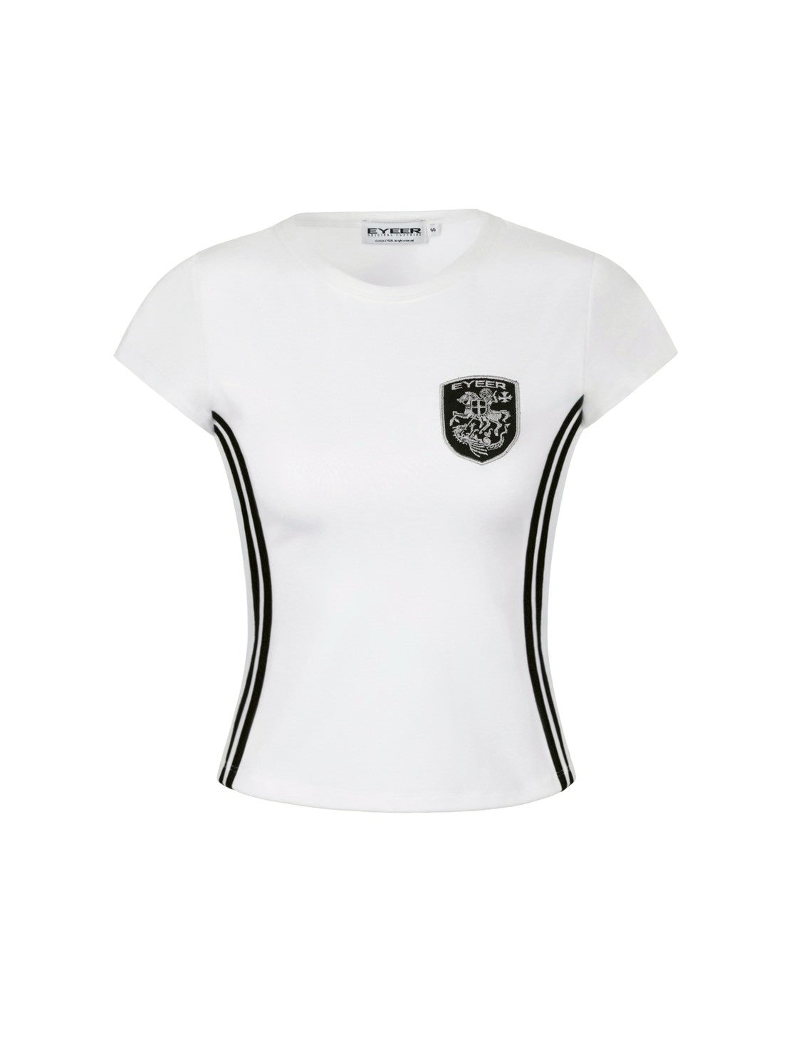 【EYEER】Shield Logo Short Sleeve Top