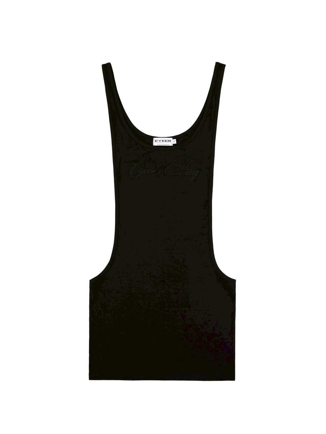 【EYEER】Script Logo Deep U-Neck Sleeveless