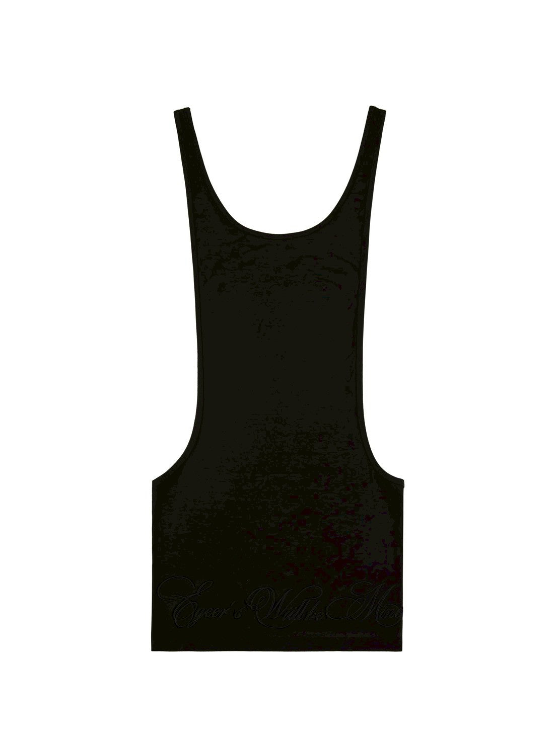 【EYEER】Script Logo Deep U-Neck Sleeveless