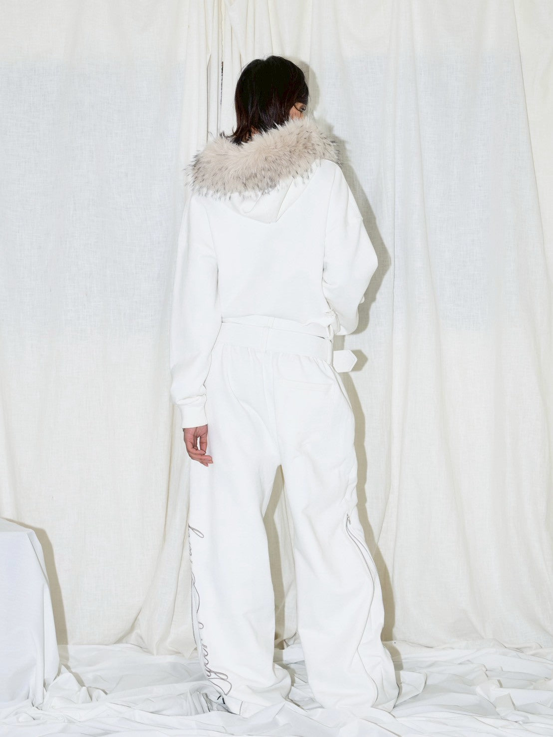 【EYEER】Belted Zip-up Sweatpants