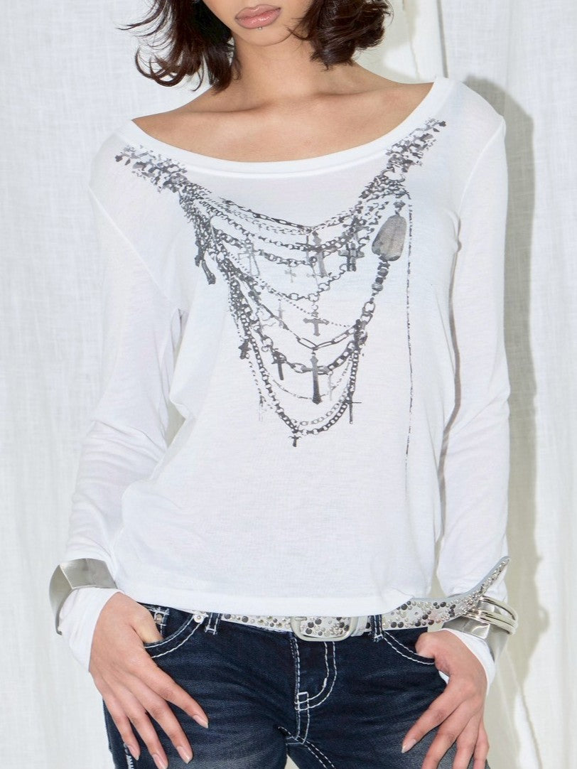 【EYEER】Chain Necklaces Loose Fit Long Sleeve