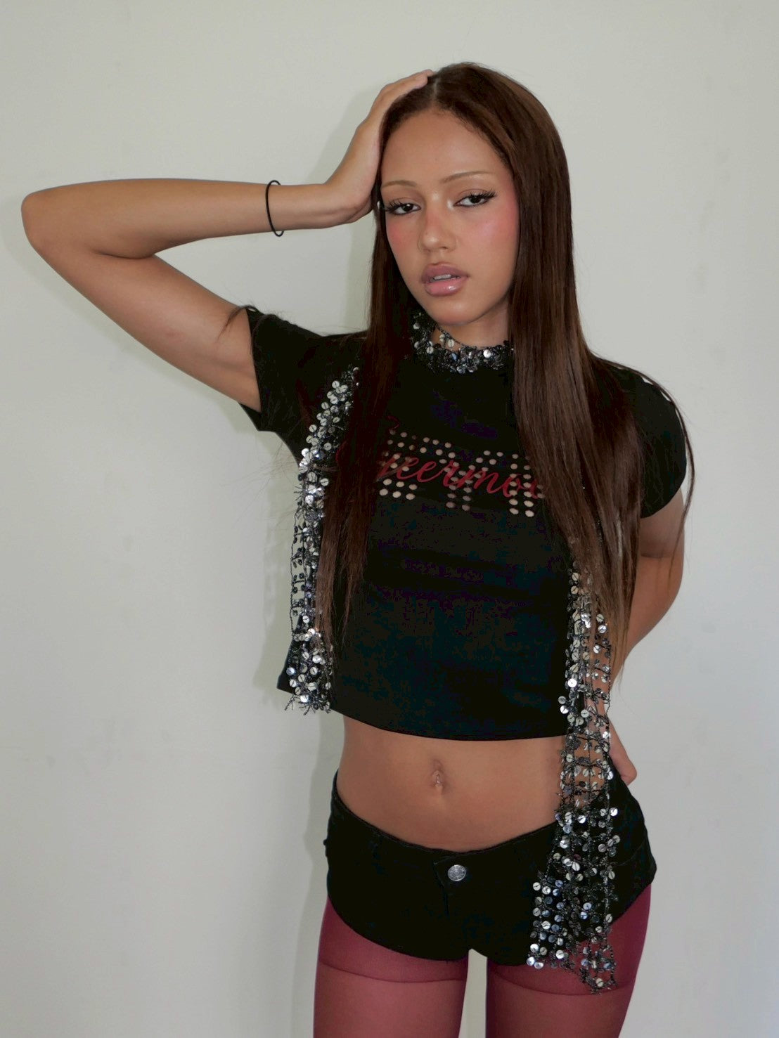 【EYEER】Punching Short Sleeve Top