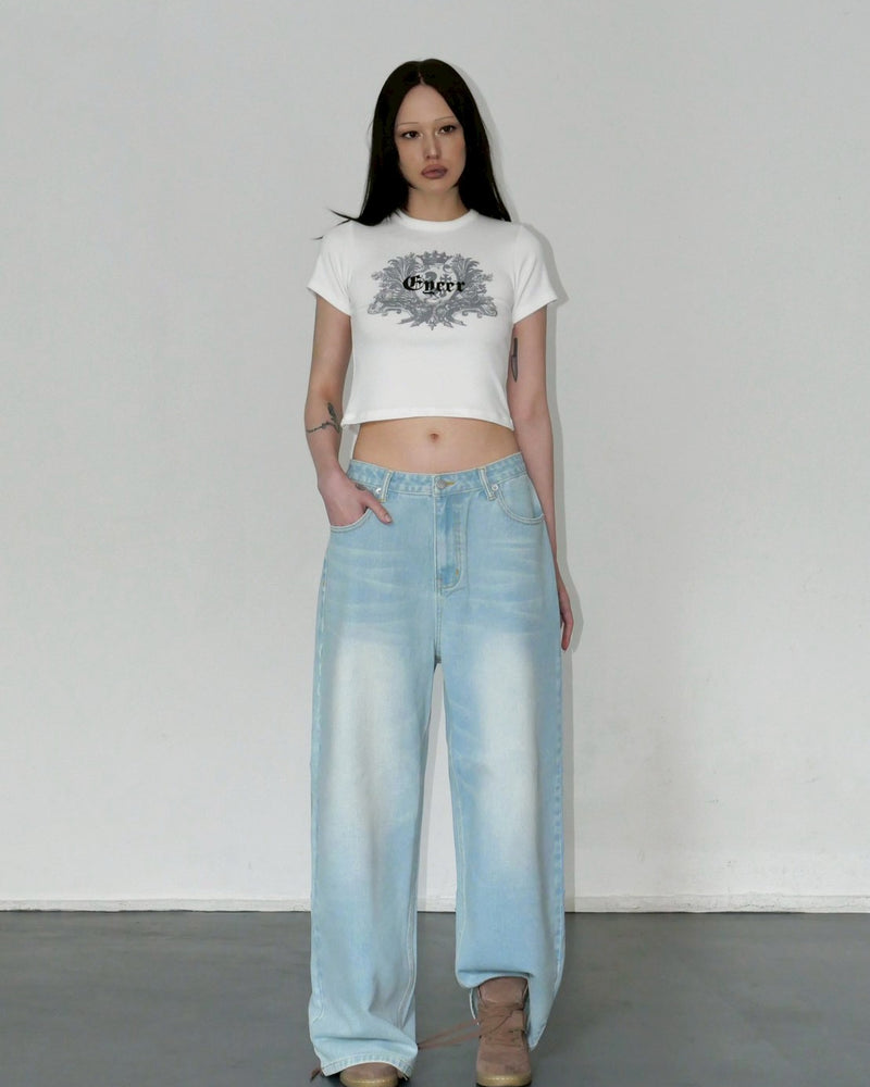 【EYEER】Classic Graphic Short Sleeve Top