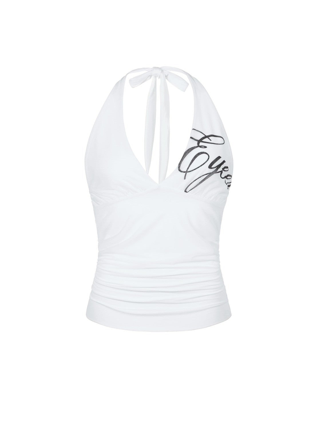 【EYEER】Script Logo Halter-Neck Top