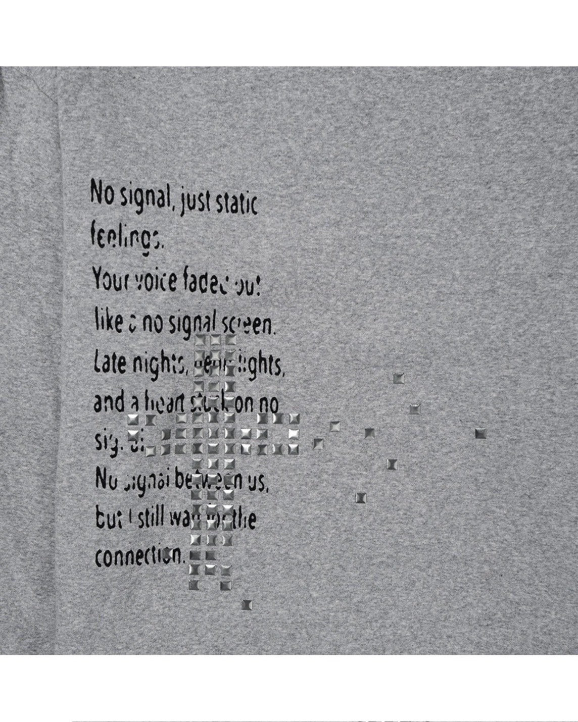 【FANCY CLUB】PIXEL CROSS ONE-SHOULDER SWEATSHIRT