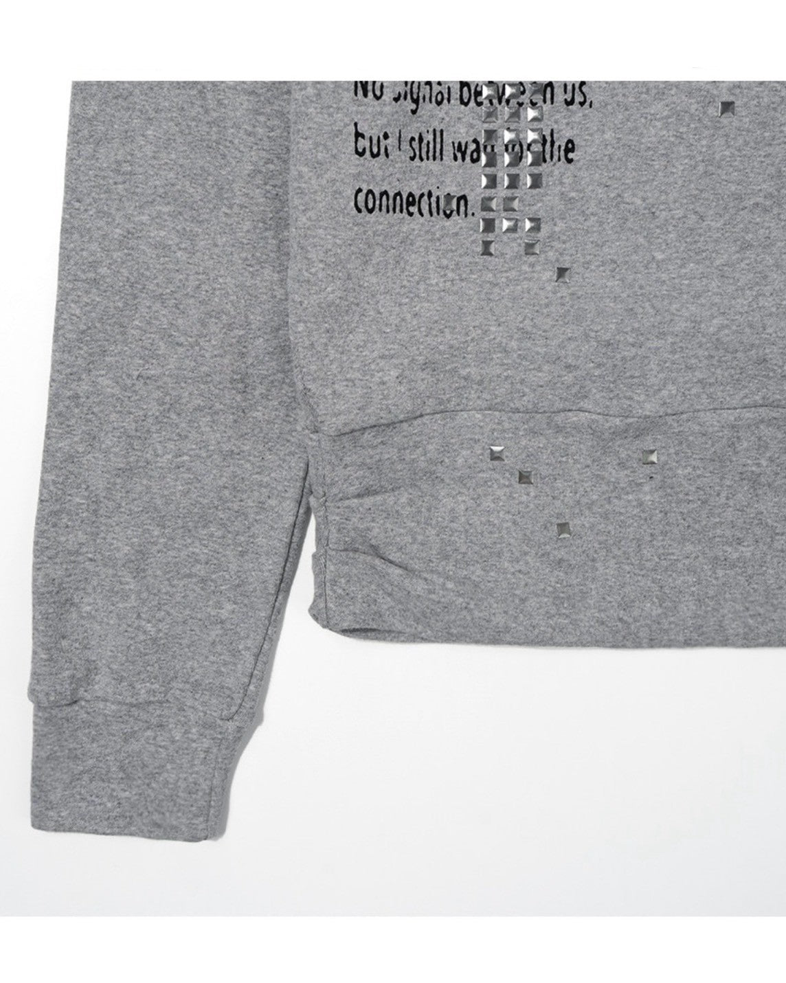 【FANCY CLUB】PIXEL CROSS ONE-SHOULDER SWEATSHIRT