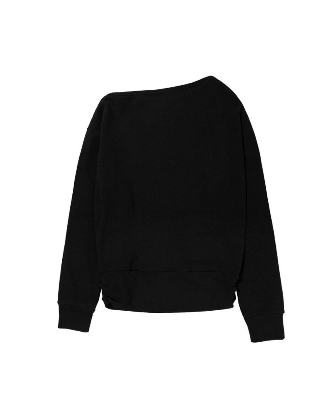 【FANCY CLUB】PIXEL CROSS ONE-SHOULDER SWEATSHIRT