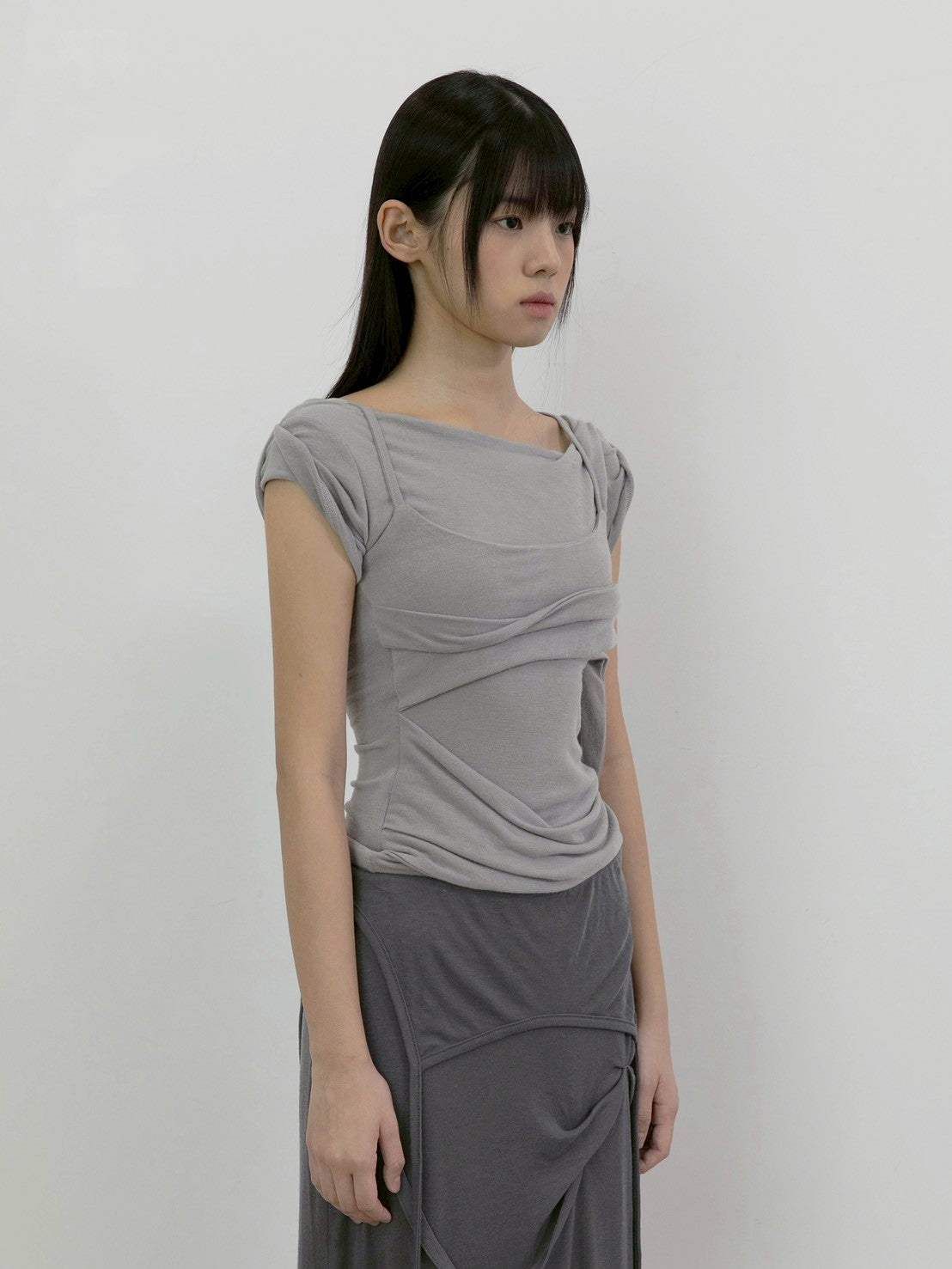 6/22 21:00発売【FLAREUP】Layered Bustier T-Shirt