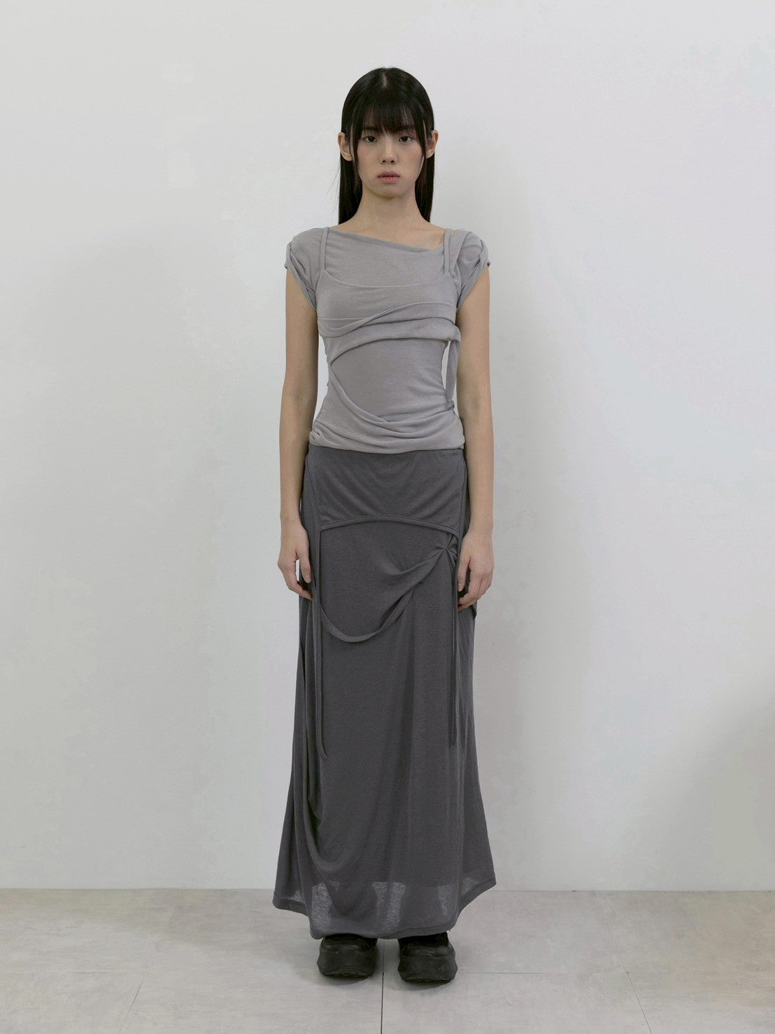 6/22 21:00発売【FLAREUP】Layered Bustier T-Shirt