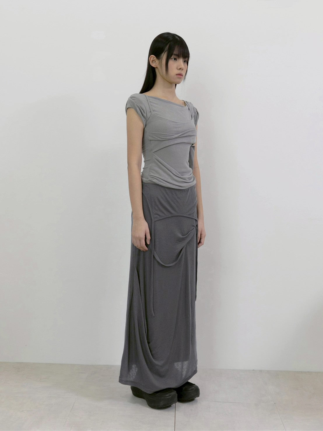 6/22 21:00発売【FLAREUP】Layered Bustier T-Shirt