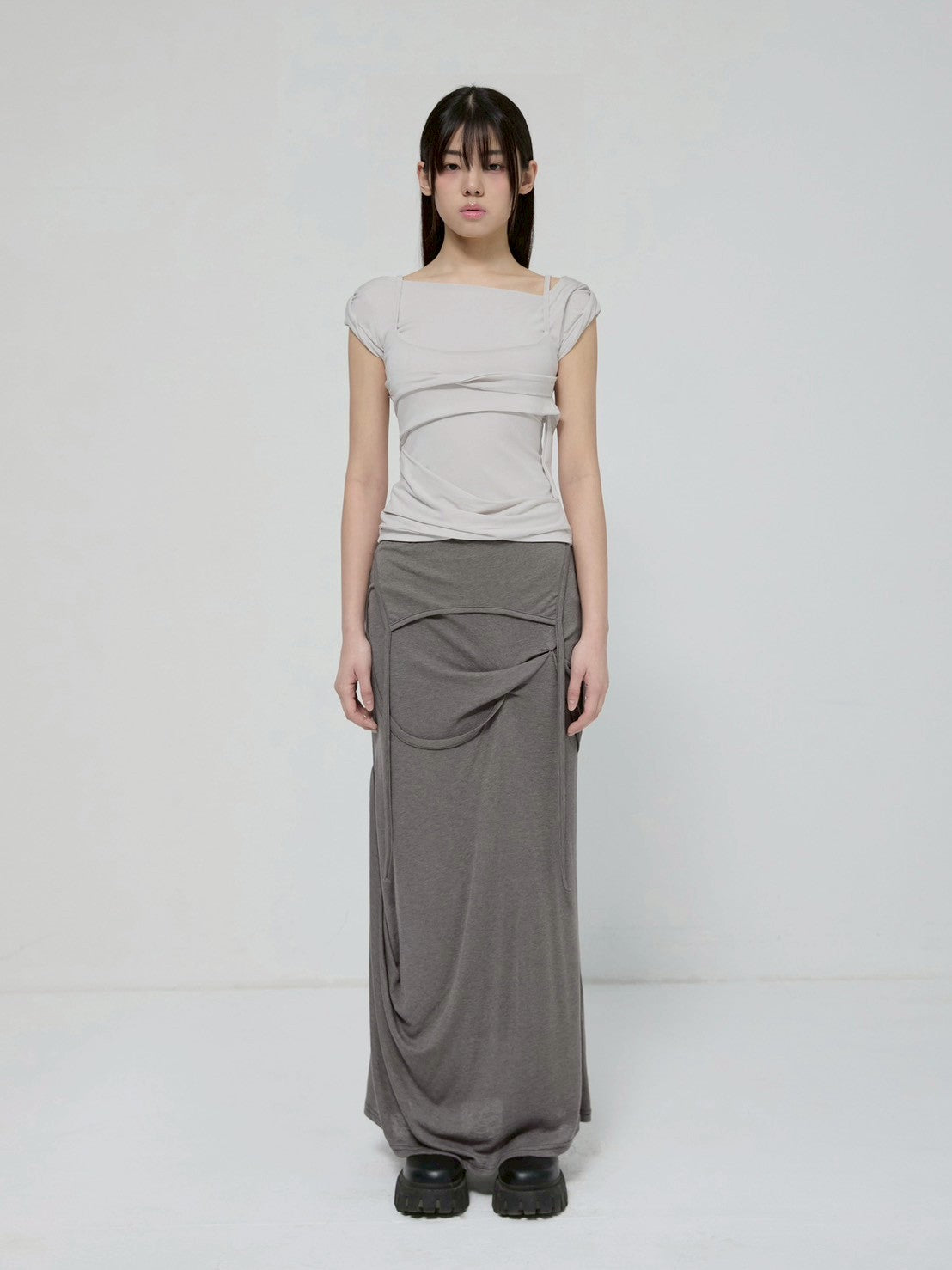 6/22 21:00発売【FLAREUP】Layered Bustier T-Shirt