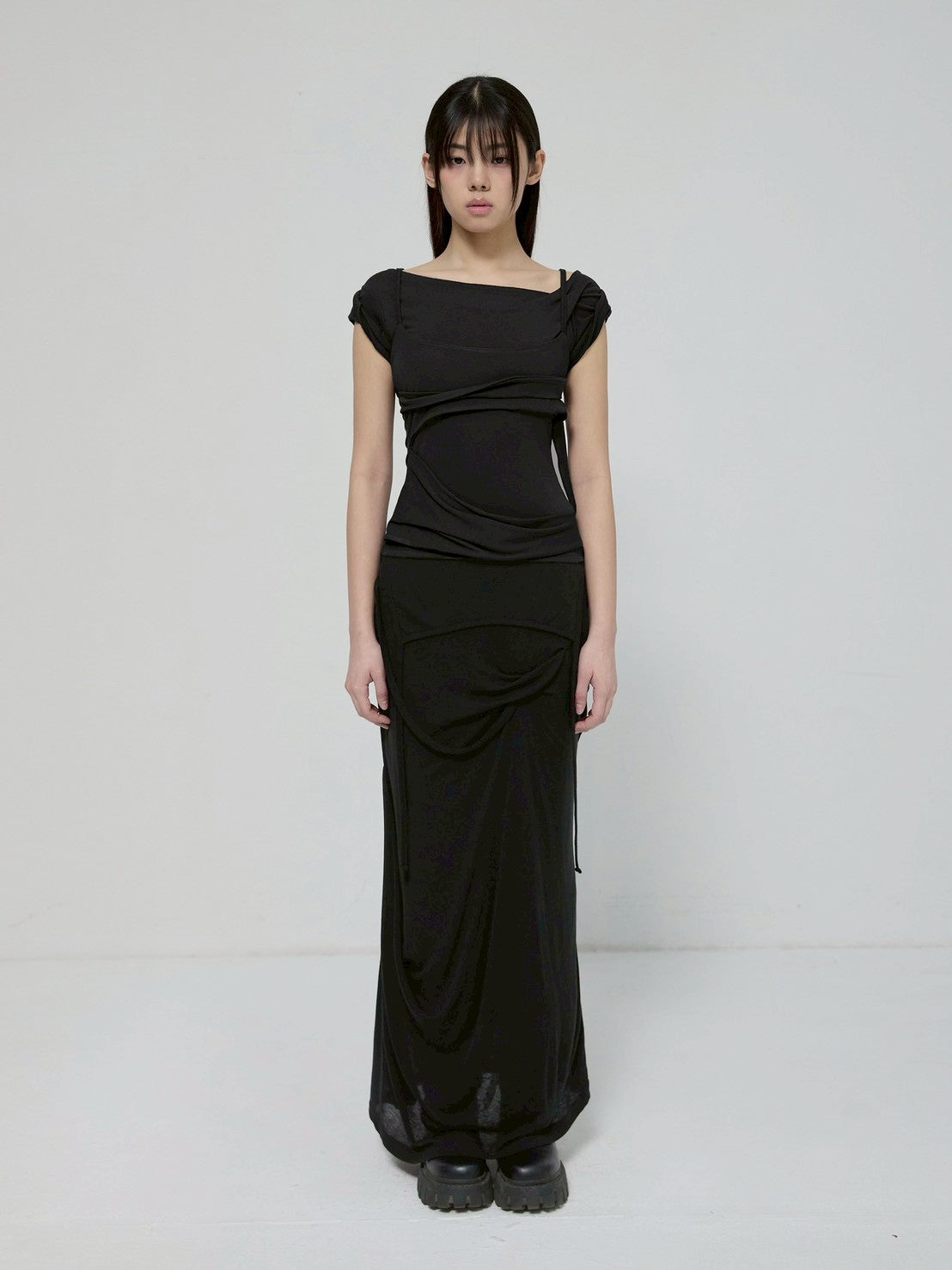 6/22 21:00発売【FLAREUP】Layered Bustier T-Shirt