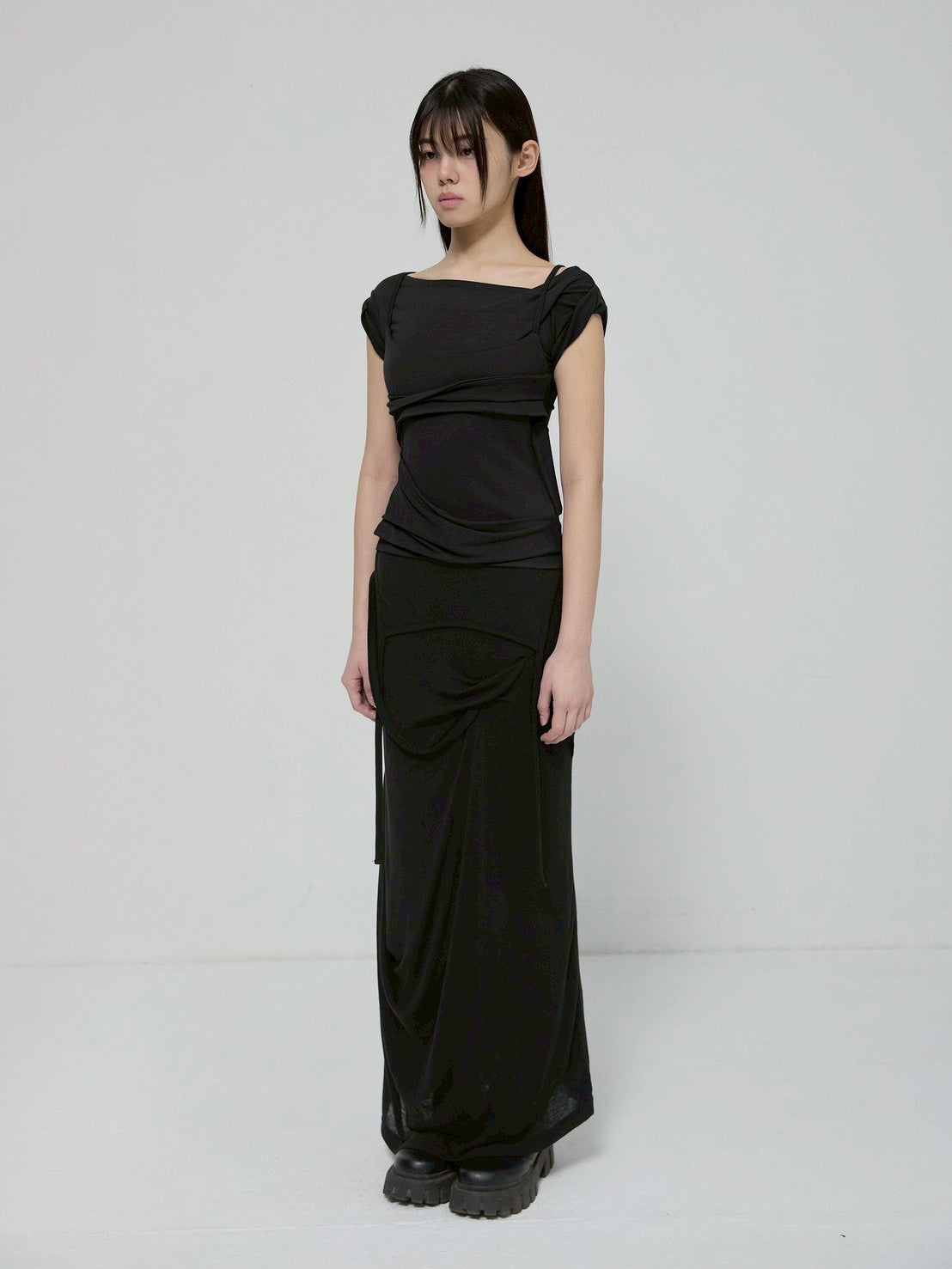 6/22 21:00発売【FLAREUP】Layered Bustier T-Shirt