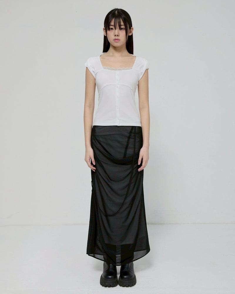 【FLAREUP】Lace Sleeve Top