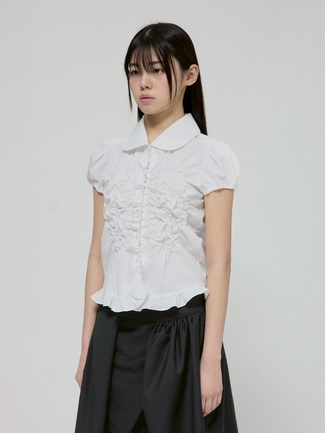 6/22 21:00発売【FLAREUP】Cloud Puff Long Blouse
