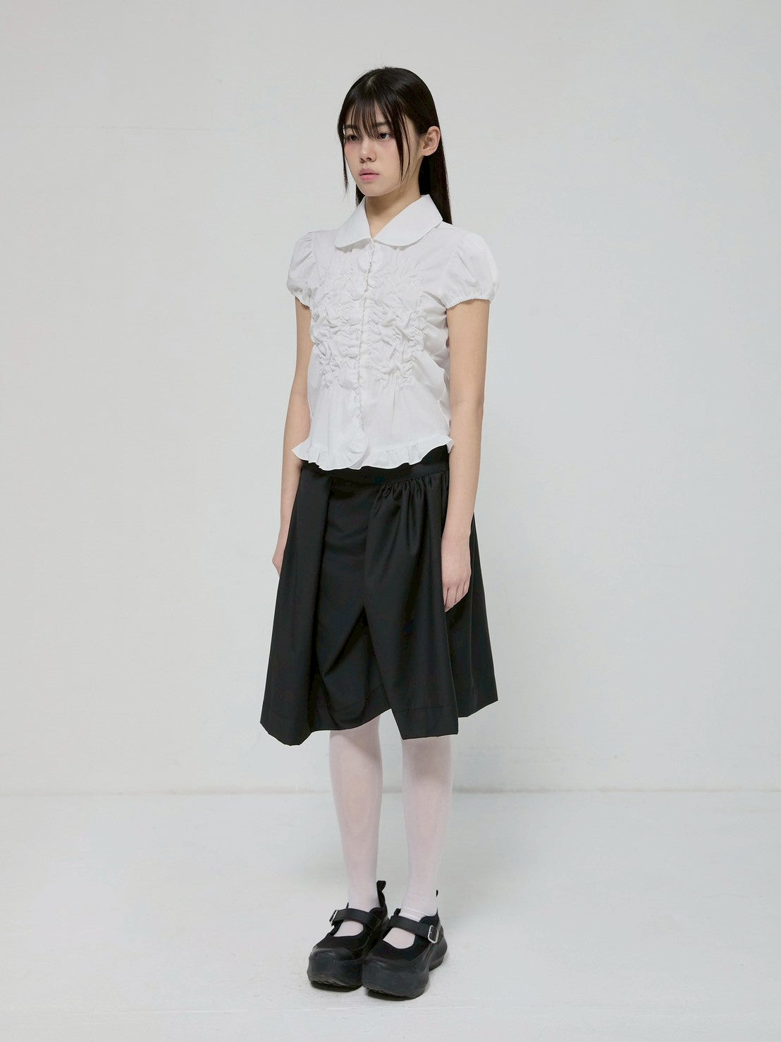 6/22 21:00発売【FLAREUP】Cloud Puff Long Blouse
