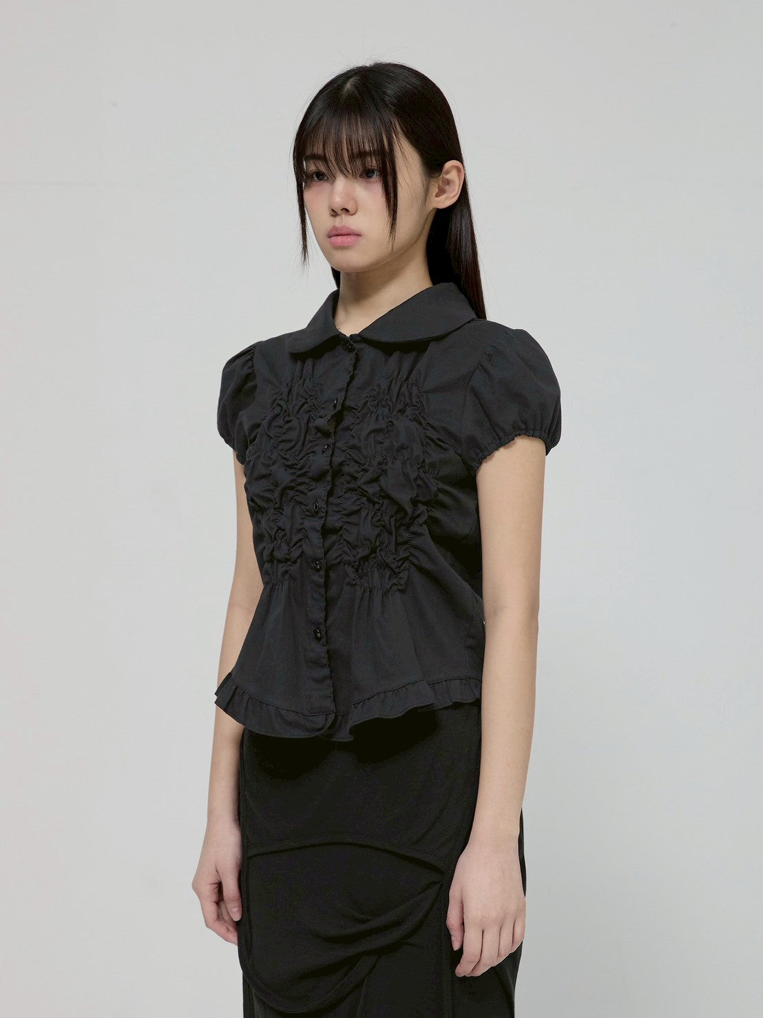 6/22 21:00発売【FLAREUP】Cloud Puff Long Blouse