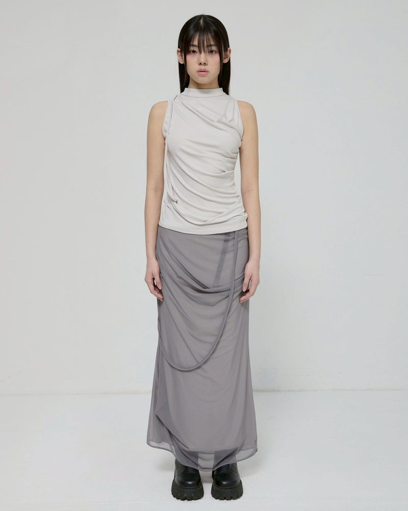 【FLAREUP】Draped Sleeveless Top
