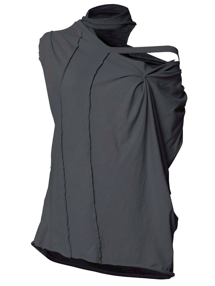 6/22 21:00発売【FLAREUP】Draped Scarf One-Shoulder Top