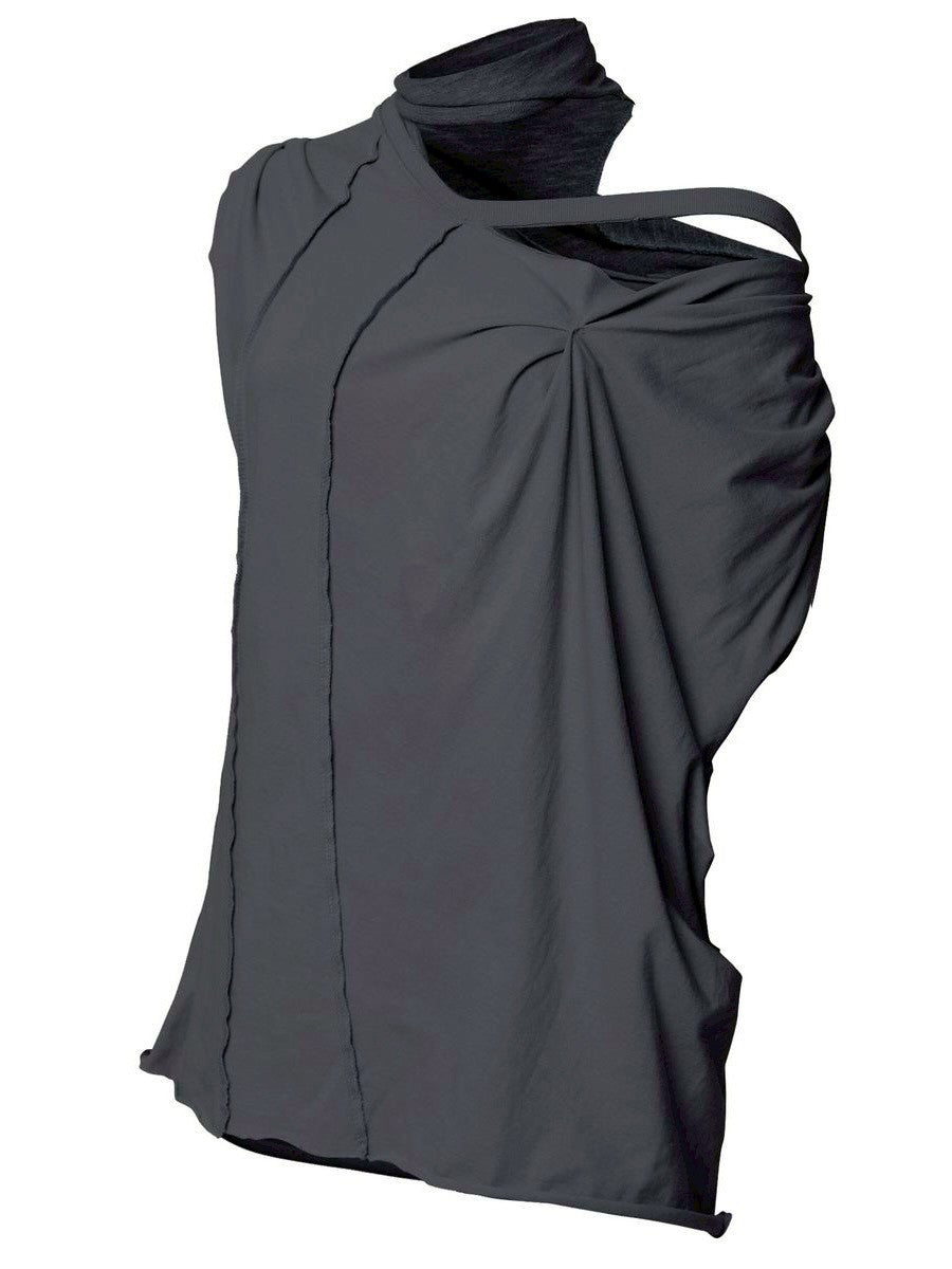 6/22 21:00発売【FLAREUP】Draped Scarf One-Shoulder Top