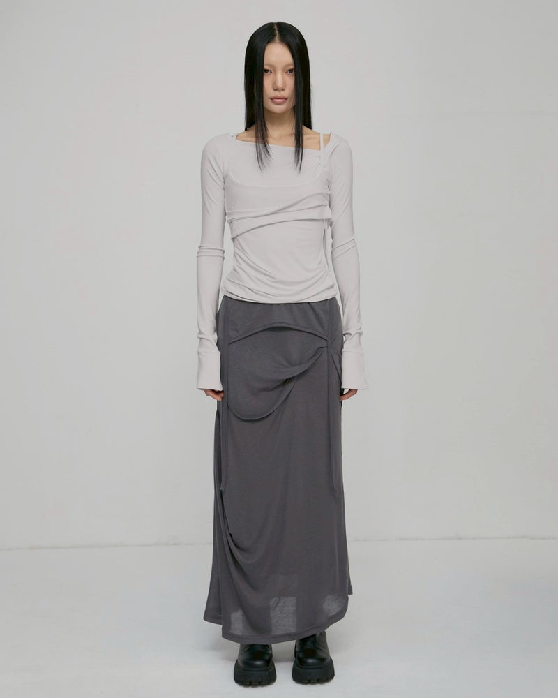 【FLAREUP】Layered Bustier Long Sleeve
