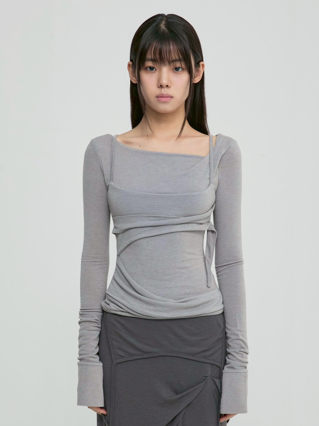 【FLAREUP】Layered Bustier Long Sleeve