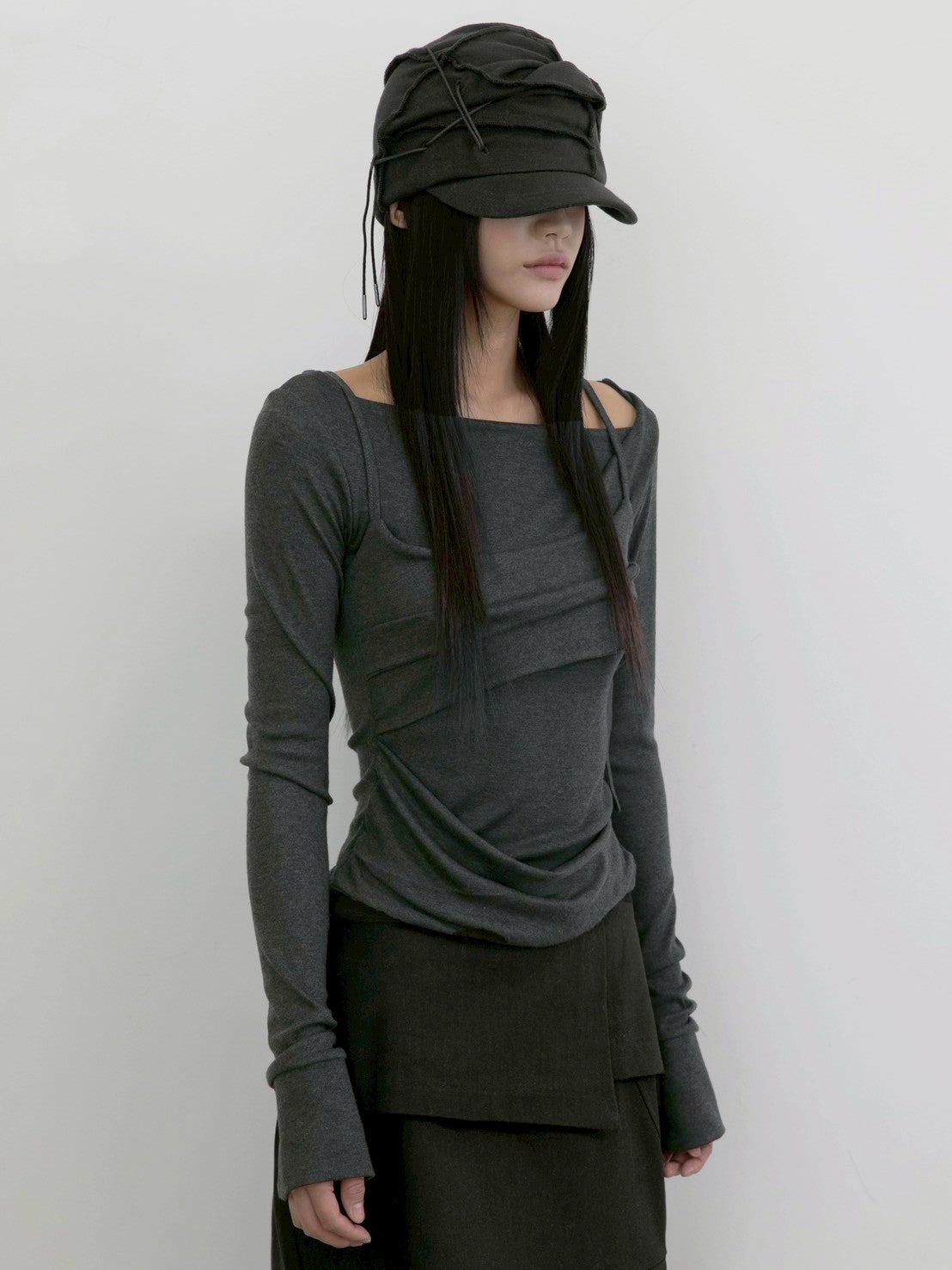 【FLAREUP】Layered Bustier Long Sleeve