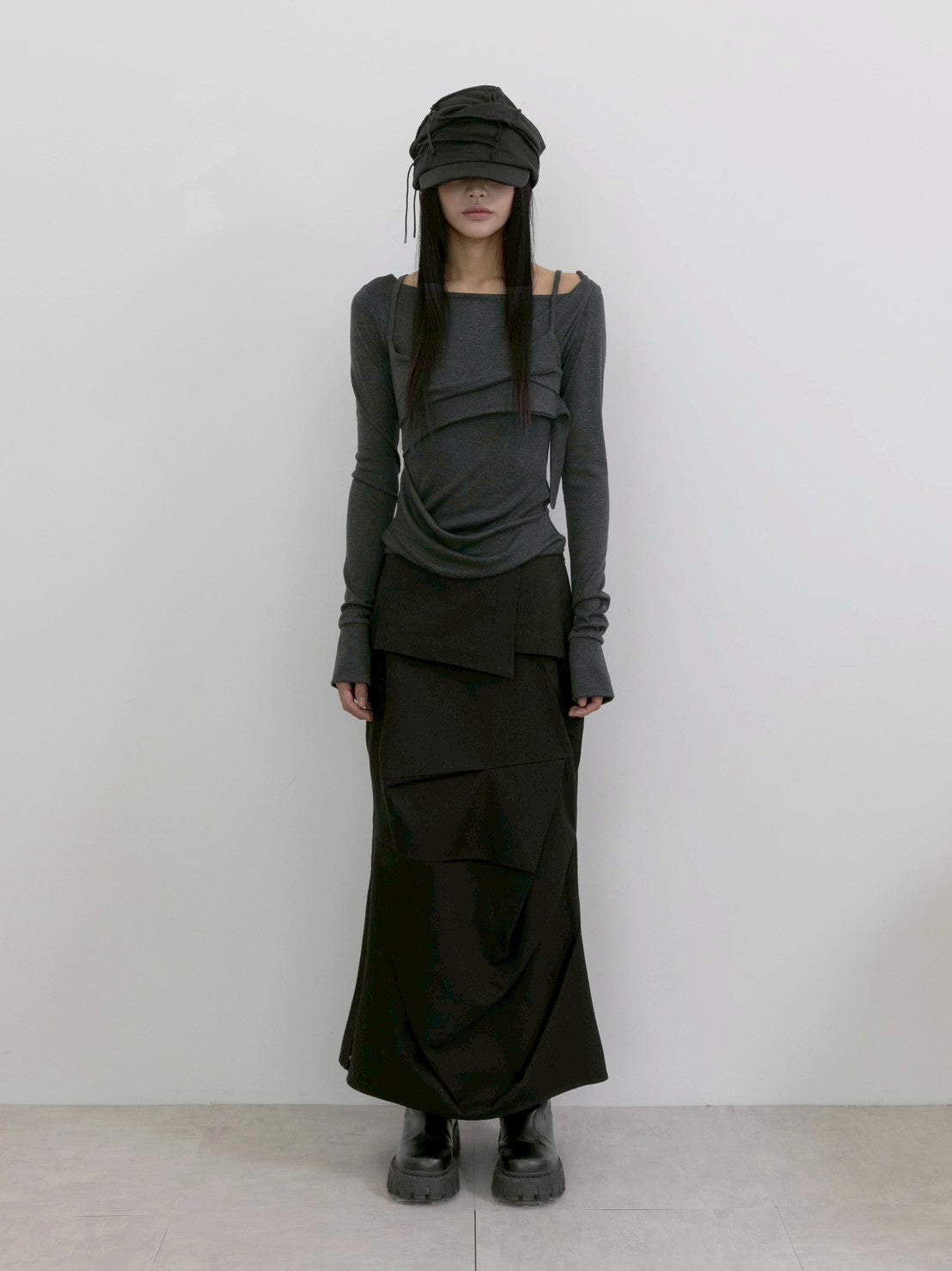 【FLAREUP】Layered Bustier Long Sleeve