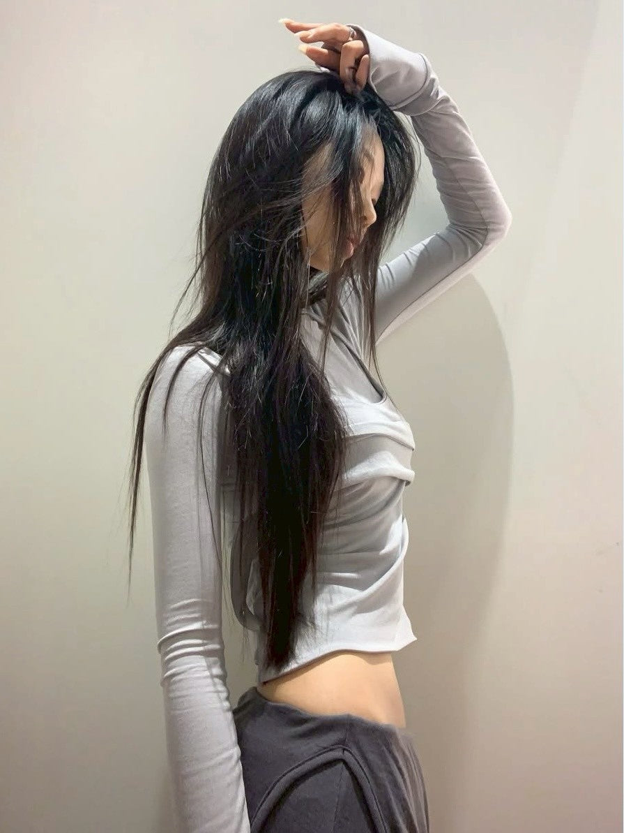 【FLAREUP】Layered Bustier Long Sleeve