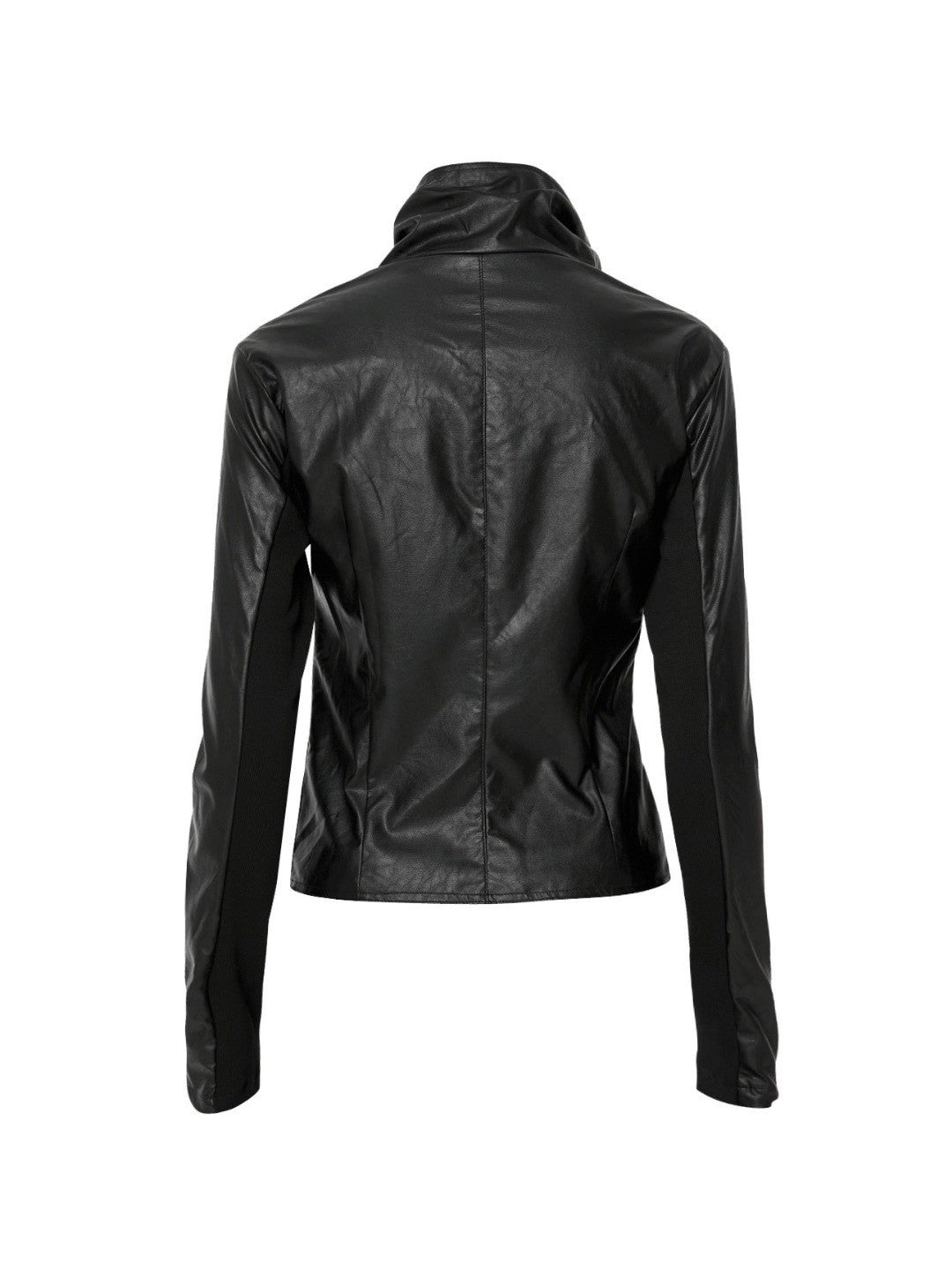 【FLAREUP】Asymmetrical Biker Leather Jacket