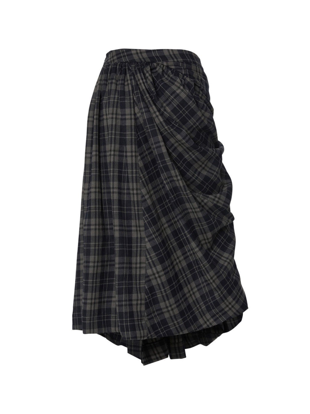 【FLAREUP】Asymmetrical Draped Layered Long Skirt