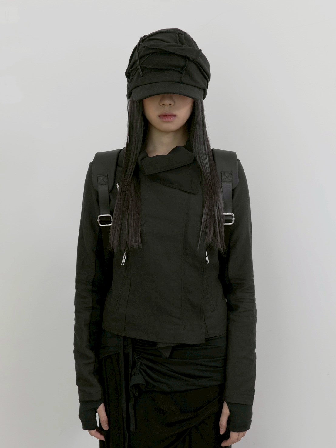 【FLAREUP】Asymmetrical Biker Jacket