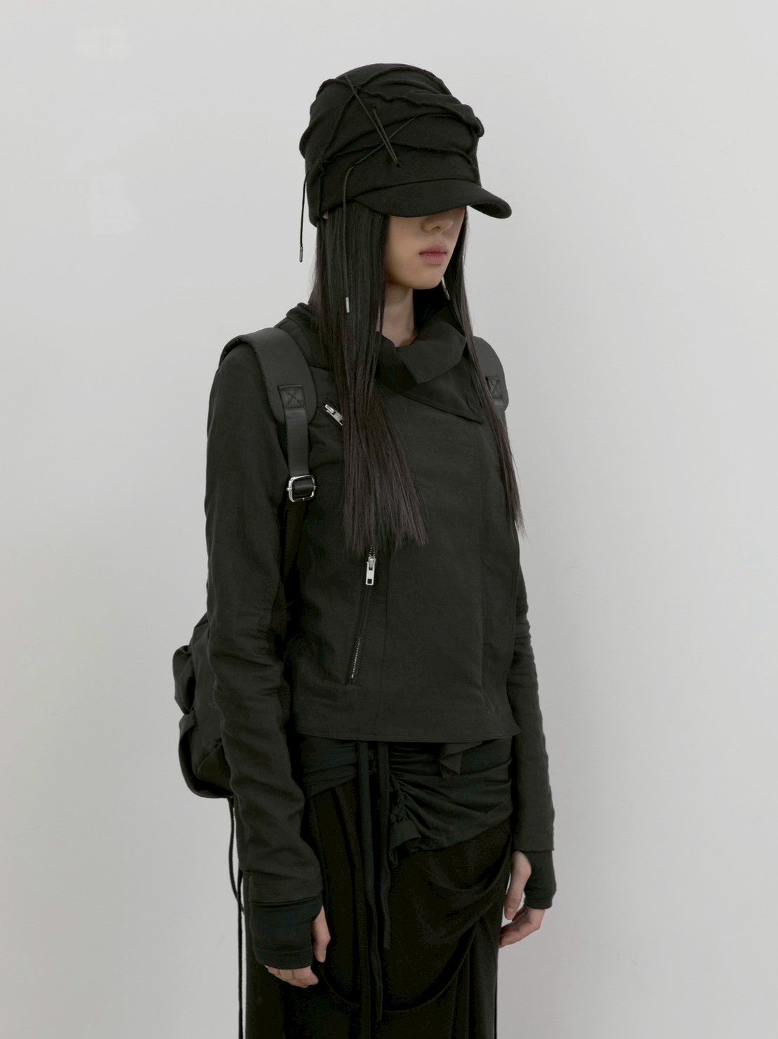 【FLAREUP】Asymmetrical Biker Jacket