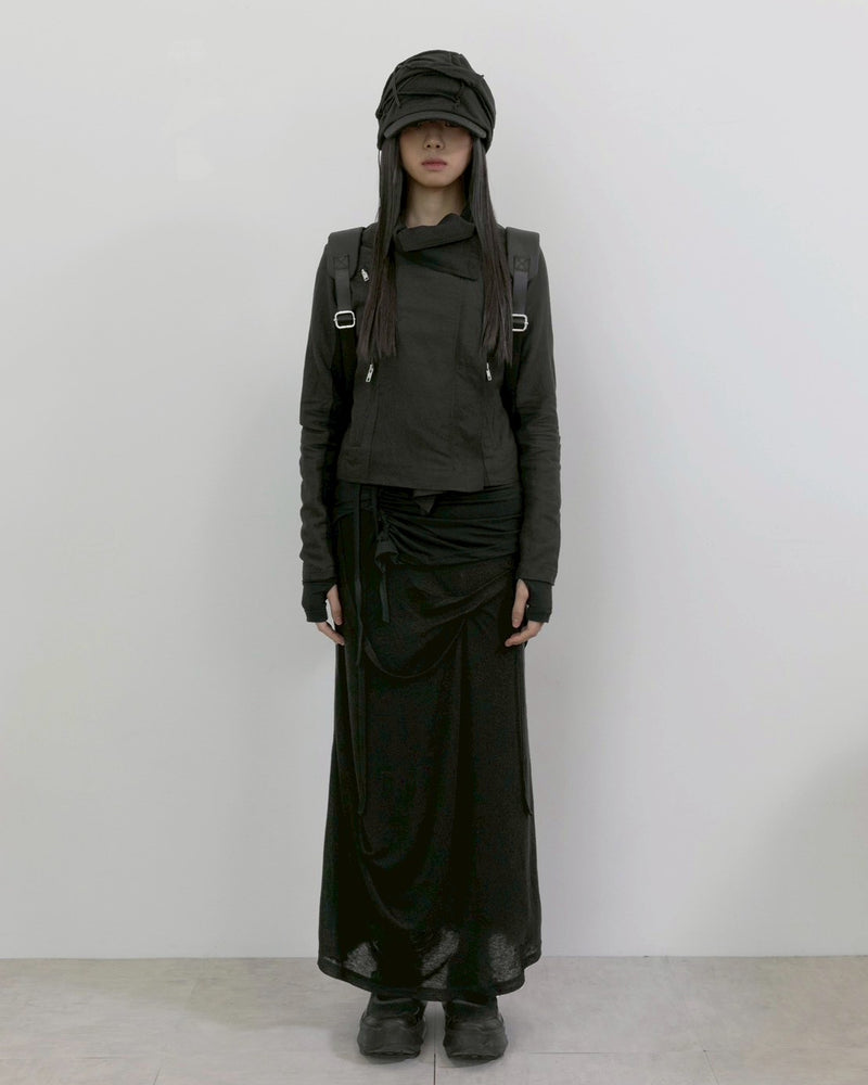 【FLAREUP】Asymmetrical Biker Jacket