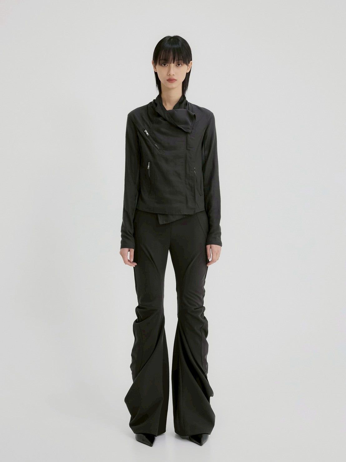 【FLAREUP】Asymmetrical Biker Jacket