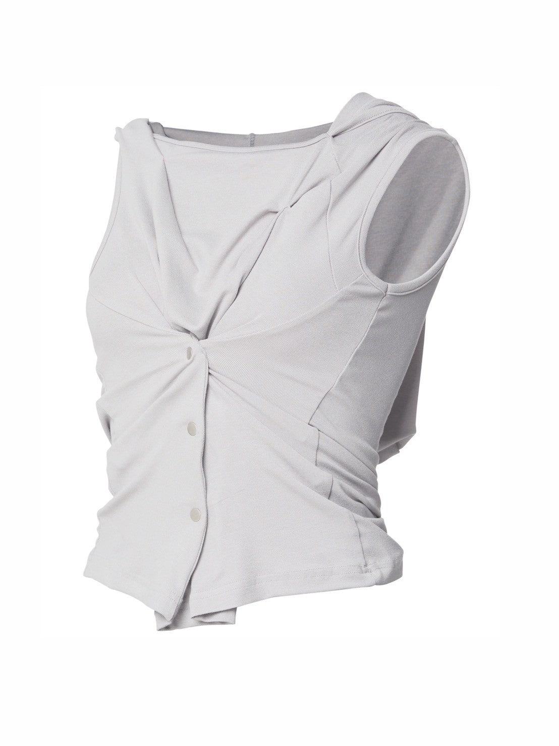 6/22 21:00発売【FLAREUP】Asymmetric Snap Hoodie