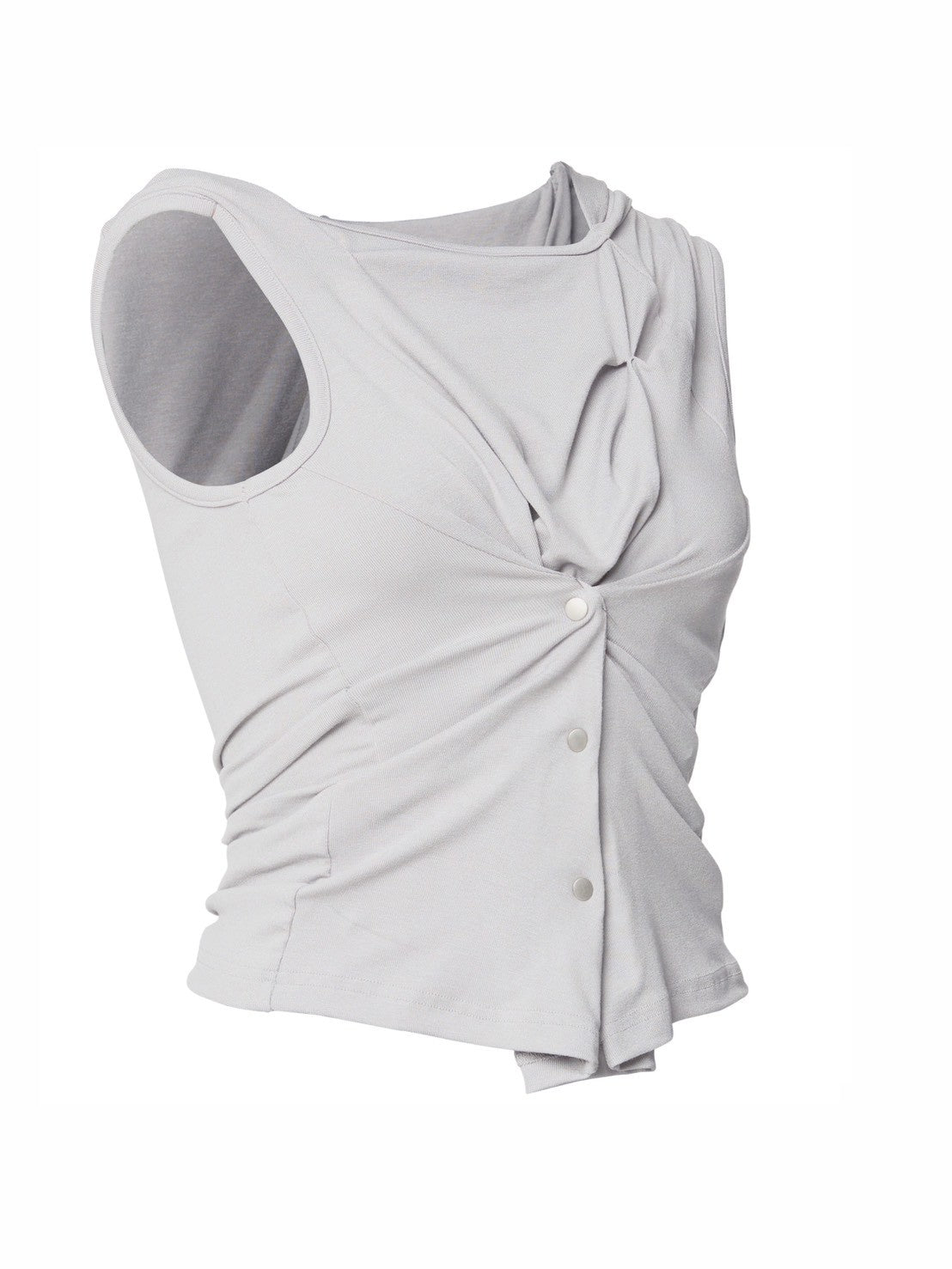 6/22 21:00発売【FLAREUP】Asymmetric Snap Hoodie