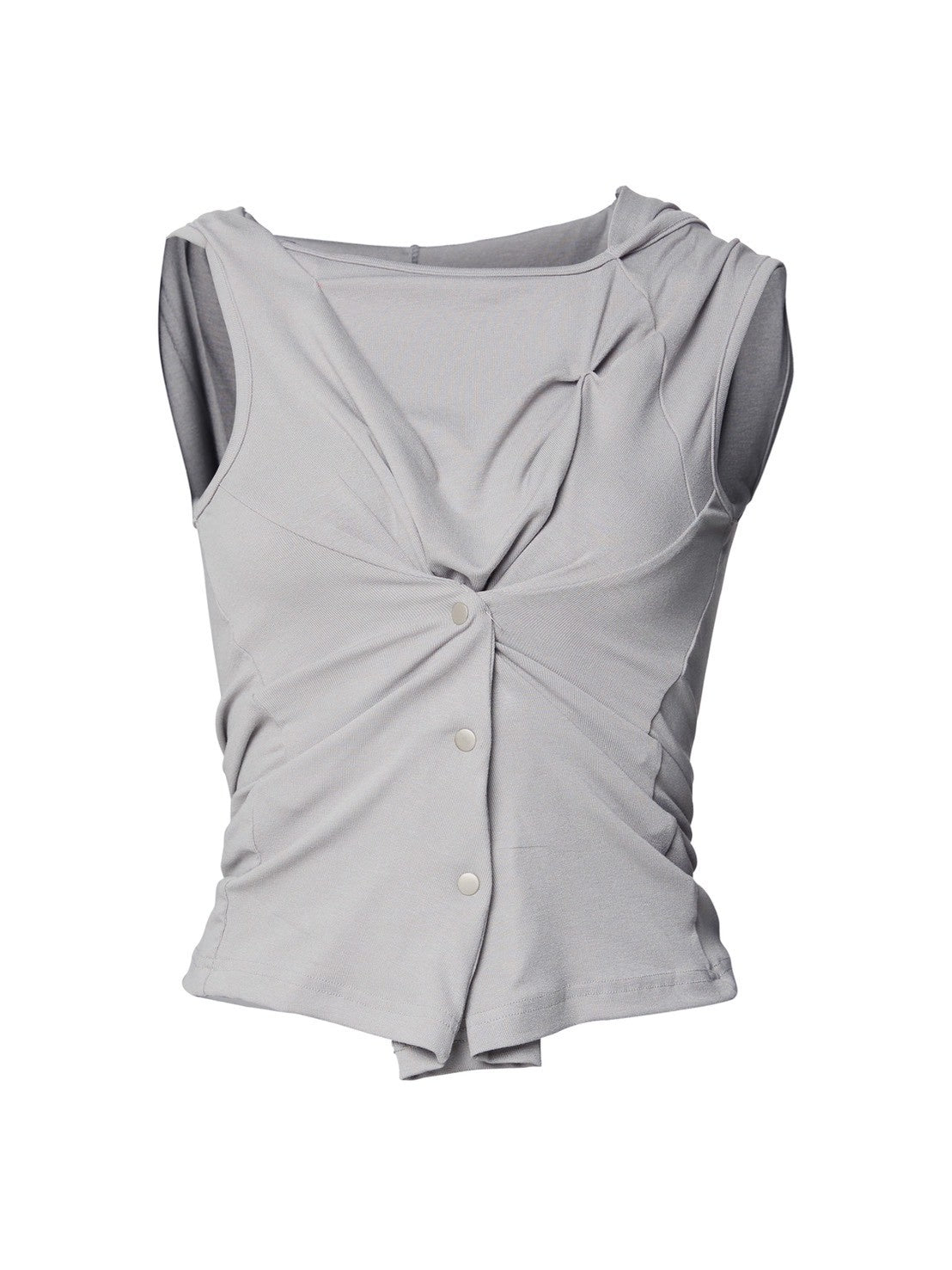 6/22 21:00発売【FLAREUP】Asymmetric Snap Hoodie